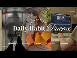 Daily Habit Diaries Episode 1 💪🏻 Health, Fitness, Food, and Creative Goals