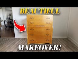 Stunning Furniture Makeover with Dixie Belle Paint & Transfers!