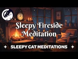 Soothing Bedtime Meditation with Fireside Ambience (ASMR Sleep)