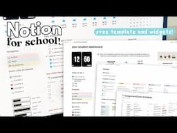 How to organize for school with Notion! 📚 | Free template + widgets ✨