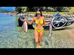 Best Island Fishing Day Ever! Catching Rare Fish & Cooking On A Private Island!