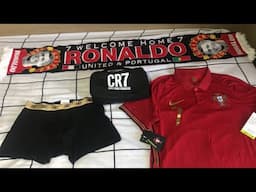 Veja aí quem ganhou o KIT CR7 que eu trouxe direto da Europa (camisa + cueca + cachecol + necessair)