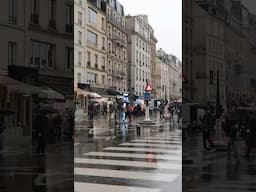 Paris in a rainstorm ☔️ There is nothing vibier than a busy city under the rain! #paris #travelvlog