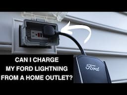 Charging your EV with a standard Home Outlet (Ford Edition)