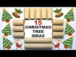 🎄 Amazing Christmas Decoration Ideas 🎄 15 Christmas Tree Designs 🎄 Easy Paper Roll Reuse Craft