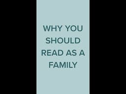 Why you should read together as a family