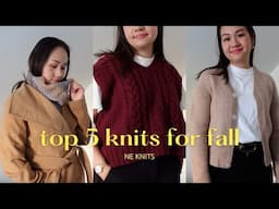 my top 5 knits for fall | 5 favorite patterns I've knit and wear again and again