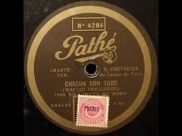 Maurice Chevalier  " chacun son truc "   1926