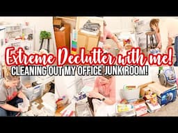 EXTREME DECLUTTER JUNK ROOM CLEAN WITH ME | CLEAN WITH ME | CLEANING MOTIVATION 2024