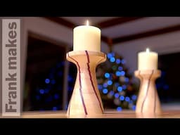 Woodturning Segmented Candle Stands