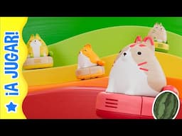 Toboganes ¡Miau! 🐱 PIM PAM PINO 🌈 APRENDER JUGANDO