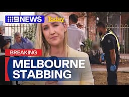 Nine people arrested over Melbourne stabbing | 9 News Australia