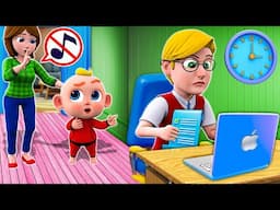 Daddy Goes to Work! - Home Alone Song+ Funny Kids Songs & More Nursery Rhymes - Kids Songs