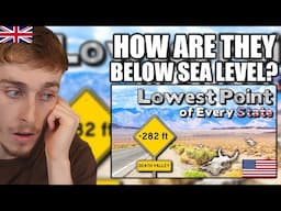 Brit Reacts to What Is The LOWEST Point of Every US State