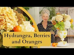 Taking Summer Flowers into the Fall | Hydrangea, Berries and Oranges Design