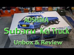 AOSHIMA 1/24th scale Subaru Sambar Kei truck UNBOX