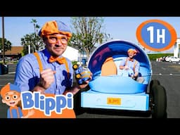 Blippi Drives The BLIPPI MOBILE | Blippi | 🚌Wheels on the BUS Songs! | 🚌Nursery Rhymes for Kids