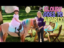 RAINBOW PONY CLOUDY GOES TO A BIRTHDAY PARTY!