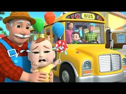 Wheels On The Bus | Baby Don't Cry | Newborn Nursery Rhymes & Kids Songs