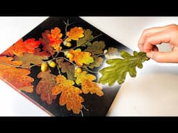 The Most SATISFYING Autumn Art Ever 🍂 Gorgeous + Easy Tree Tutorial (Glue Gun Fun!) |AB Creative