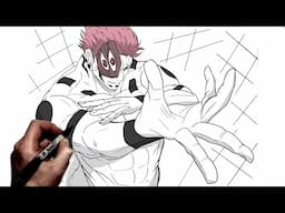 how To Draw Sukuna Cleave | Step By Step | JJK