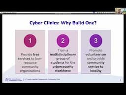 NCyTE Monthly Member Meeting - Building a Cybersecurity Clinic