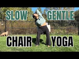 12 Mins Slow & Gentle Chair Yoga Flow for Relaxation & Stress Relief