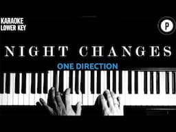 One Direction - Night Changes LOWER KEY Slowed Acoustic Piano Instrumental Cover MALE KEY