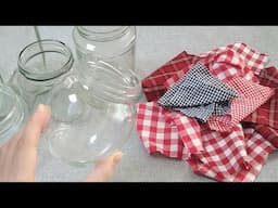 VERY Beautiful! Christmas decoration idea with glass bottle and fabric - Genius recycle crafts - DIY