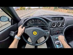 1999 Ferrari 550 Maranello Fiorano Handling Package - Driving The Gated Manual V12 (POV Review)