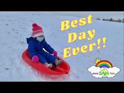 SAM SLEDDING | BEST DAY EVER | LET'S HAVE SAM FUN