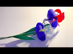 How to make Iris Flower with Crepe paper || DIY || Paper Flower