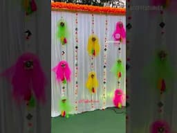 Indian Backdrop setup at a tennis court | DIY Backdrop