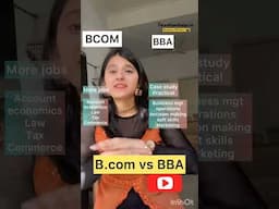 BCOM OR BBA which is better 🧐🤔🤔