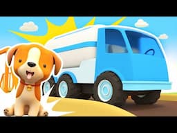 The milk truck needs help! Helper cars save the tow truck. New episodes of car cartoons for kids.