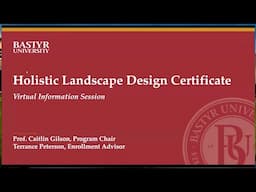 Holistic Landscape Design Virtual Information Session