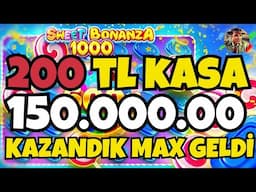 SWEET BONANZA 1000 YENİ OYUN 🍭 200 TL KÜÇÜK KASA İLE MAX WİN TADINDA KAZANDIK ? BİG WİN !