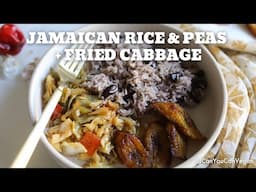 EASY JAMAICAN RICE & PEAS +FRIED CABBAGE 🫘🍚