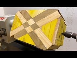 Amazing Design Ideas Unique Woodworking - Turn Scrap Wood Into A Stunning Piece Work On Lathe