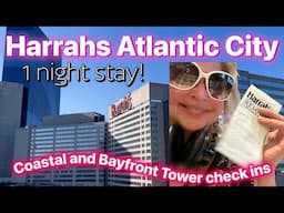 Harrahs Atlantic City NJ 1 night stay Coastal and Bayfront tower rooms