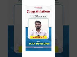 "🎉 #Congratulations to the #JavaDeveloper for *Placement at DIGITAL SOUL | NareshIT!"#javadeveloper