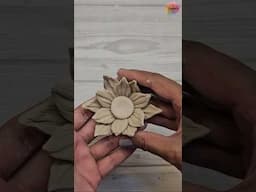 Flower jwellery stand  using airdry clay #artandcraft #catcraft #diy