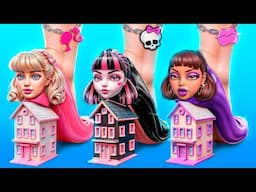 We Build a Secret Room! Barbie vs Bratz vs Monster High!