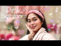 PINK BATHROOM | Everything Pink! | Unboxing Products | Shines Pink Bathroom | Bathroom TOUR