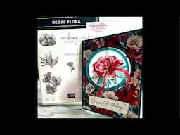 Easy Circle Flip Fun Fold Card with Regal Flora and Regal Winter DSP!