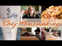 NEW COZY HOMEMAKING 🍁| NEW HAIR, TATTOOS, & MOTHERHOOD MOTIVATION