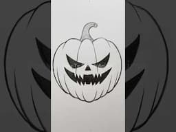 Halloween Pumpkin drawing easy  #drawing #shorts