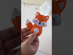 make a felt fox plush with me 🦊 cute felt craft idea | easy felt craft | easy felt doll pattern