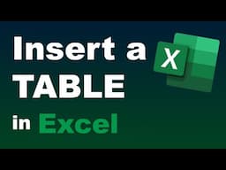 Top Excel Interview Questions #13 - How to Create or Insert a Table