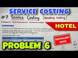 #7 Service or Operating Costing - Problem 6 - ICAI Illustration 6 - By Saheb Academy